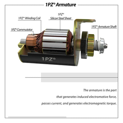 1PZ Starter Motor for Briggs and Stratton Cub Cadet 14.5 16 16.5 17 17.5 18 18.5 HP New Holland Toro 14 Tooth Steel Gear 593934 693551 LG693551 BS693551 SE501848