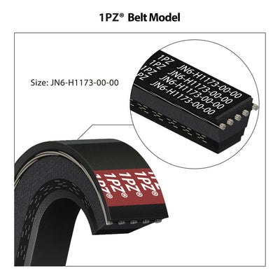 1PZ Starter Belt & Clutch Drive Belt Replacement for Yamaha G2 G5 G8 G9 G11 G14 Golf Cart J55-G6241-00-00 JN6-H1173-00