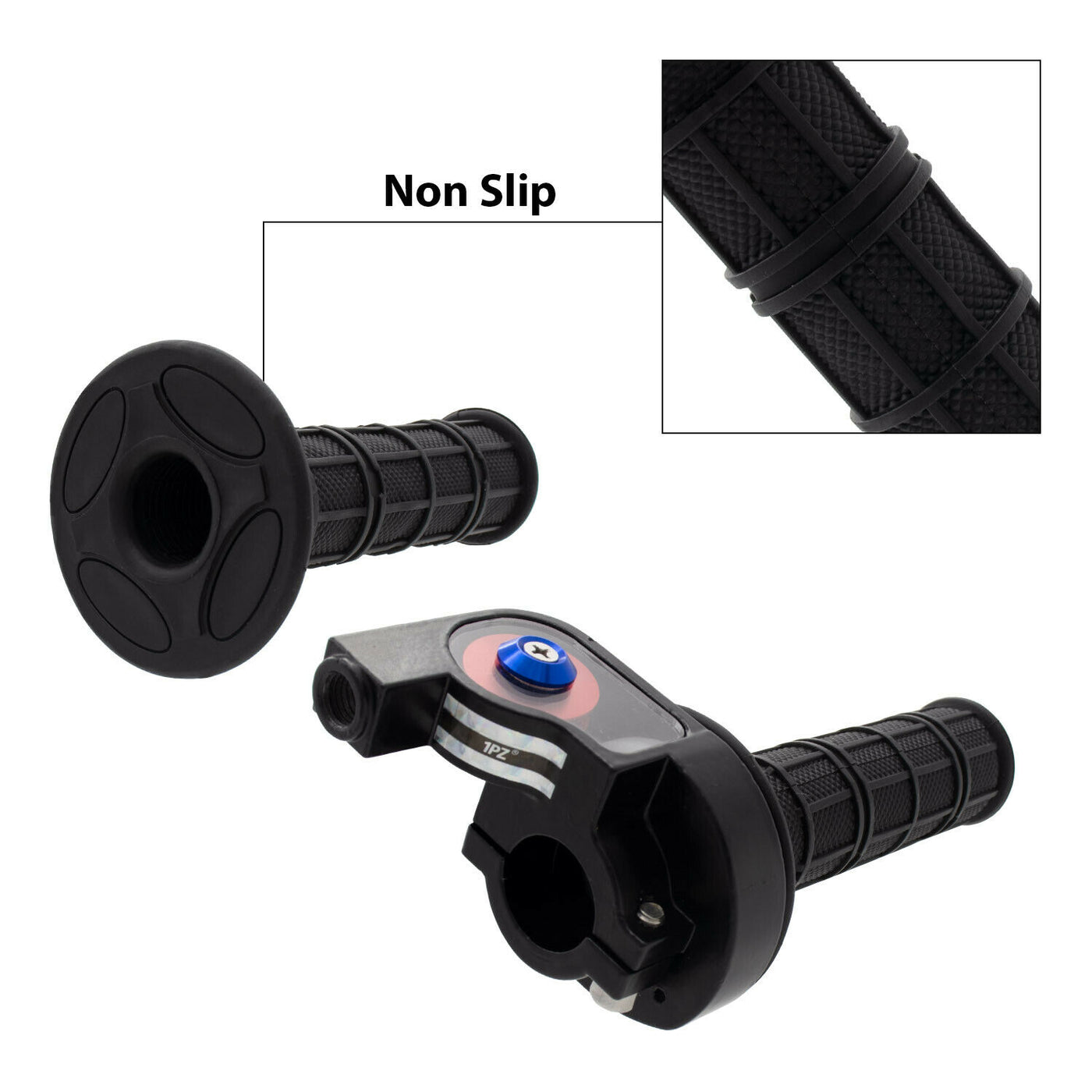 1PZ Heavy Duty 7/8" 22mm Twist Throttle Grips Cable for CRF KLX TTR 110 125 150 200 250 cc Dirt Pit Bike