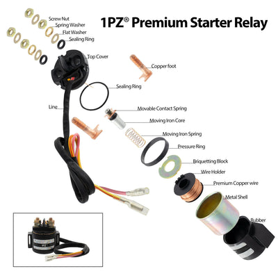 1PZ Premium Starter Solenoid Relay Replacement for Honda TRX250EX TRX 250 EX Sportrax 2002-2020