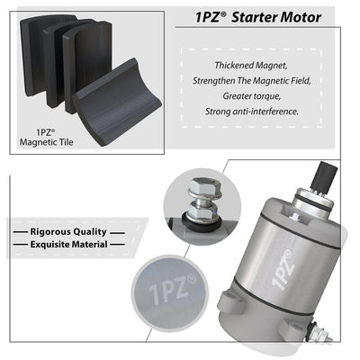 1PZ Starter Motor & Relay Solenoid Replacement for Honda Recon TRX250 Fourtrax Sportrax 250 ES TE TM R X 1985-1992 1997-2020