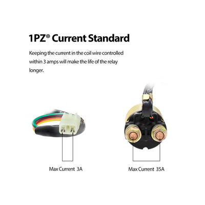 1PZ Starter Solenoid Relay Replacement for Honda Fourtrax Rancher TRX-350 2000-2016 / TRX-420-FA 2009-2015 / RX-420-FE 2007-2015 / TRX-420-FM 2007-2015