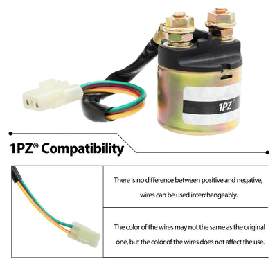 1PZ Starter Solenoid Relay Replacement for Honda Fourtrax Rancher TRX-350 2000-2016 / TRX-420-FA 2009-2015 / RX-420-FE 2007-2015 / TRX-420-FM 2007-2015