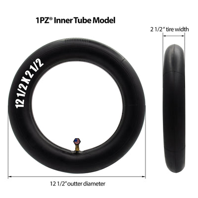 1PZ 2-Pack Heavy-Duty 90° Valve 10x2 / 10x2.125 Inner Tube Replacement for 2-Wheel Self Balancing Electric Scooter Kid Bike Baby Jogger Swagtron Swagcycle Trike Strollers