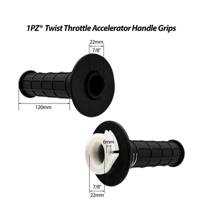1PZ 7/8" 22mm Twist Throttle Cable Housing Grips Set Replacement for Coleman CT200U Trail 200 MOTOVOX MBX10 MBX11 Warrior MB165 MB200 5.5HP 6.5HP 50cc 125cc ATV Doodlebug Mini Dirt Bike