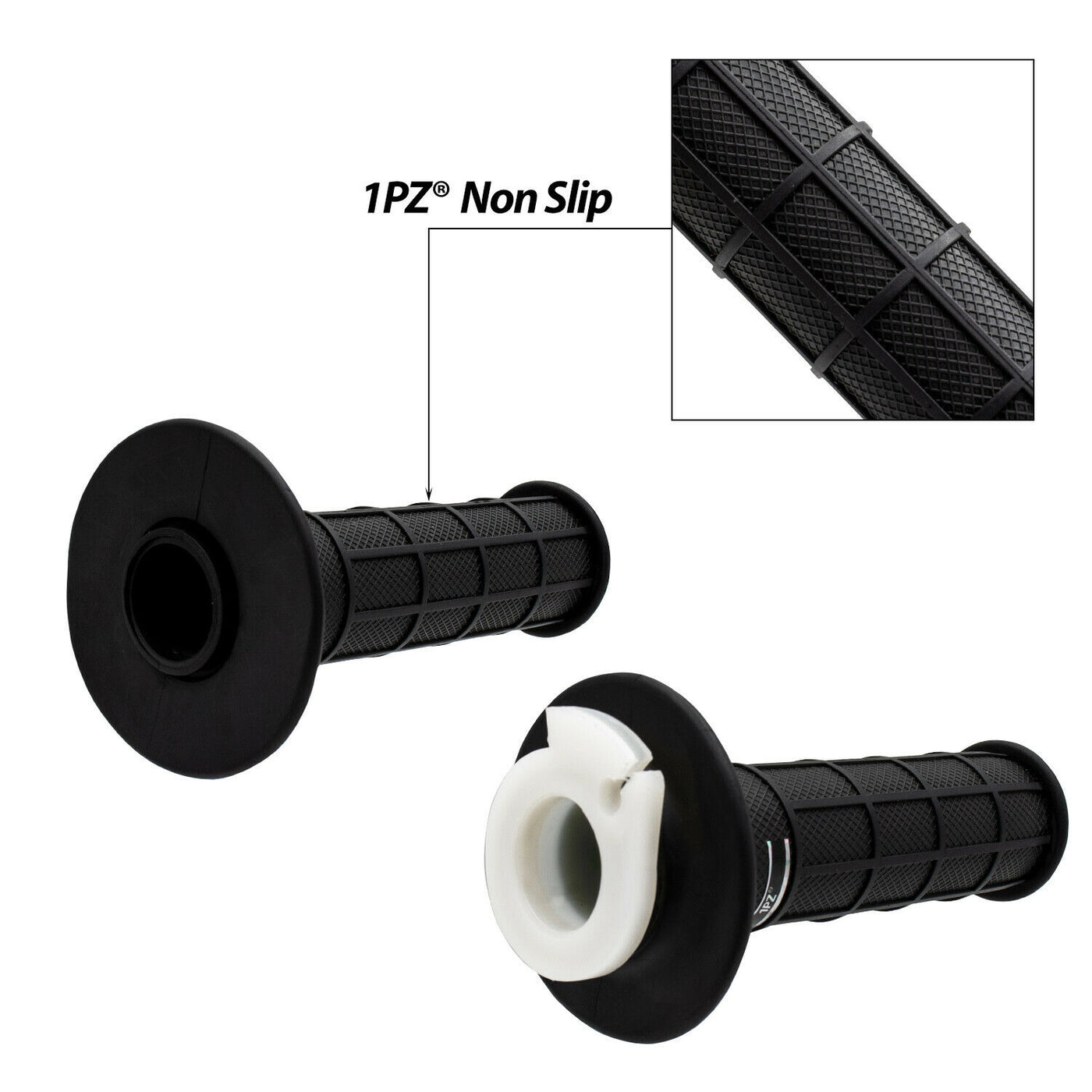 1PZ 7/8" 22mm Twist Throttle Cable Housing Grips Set Replacement for Coleman CT200U Trail 200 MOTOVOX MBX10 MBX11 Warrior MB165 MB200 5.5HP 6.5HP 50cc 125cc ATV Doodlebug Mini Dirt Bike