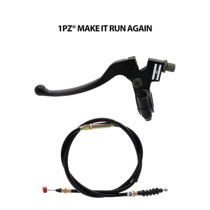 1PZ HB2-X02 7/8'' Handlebar Left Clutch Lever and Clutch Cable with Adjuster Replacement for Honda Yamaha Kawasaki 50cc 70cc 90cc 110cc 125cc Dirt Bikes Pit Bike